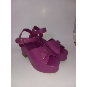 Charlotte Stone Raf Platform Sandals Orchid Purple Size 9
